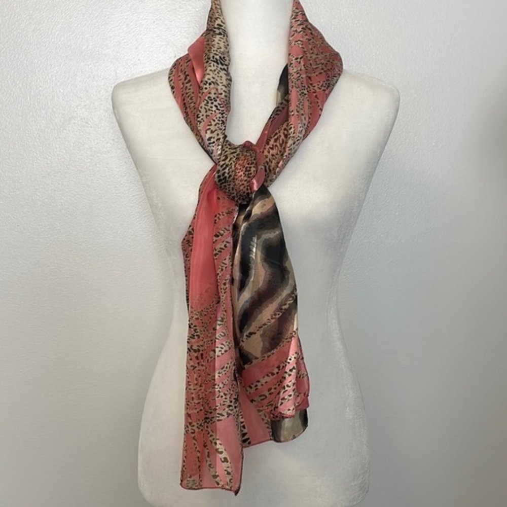 Pink Leopard Scarf